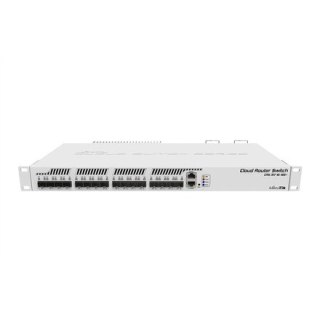 MikroTik | Przełącznik rdzeniowy Cloud CRS317-1G-16S+RM | 12 miesiąc(e) | Możliwość montażu w szafie | Ilość portów 1 Gb/s (RJ-4