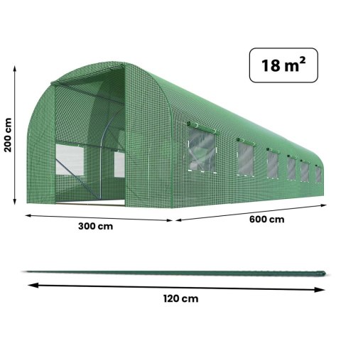 Tunel ogrodowy 3 x 6 m (18m2) Plonos