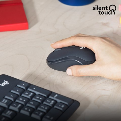 Logitech MK295 Silent Wireless Combo klawiatura Dołączona myszka Biuro USB QWERTY Amerykański międzynarodowy Grafitowy