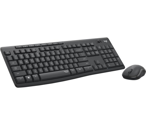 Logitech MK295 Silent Wireless Combo klawiatura Dołączona myszka Biuro USB QWERTY Amerykański międzynarodowy Grafitowy