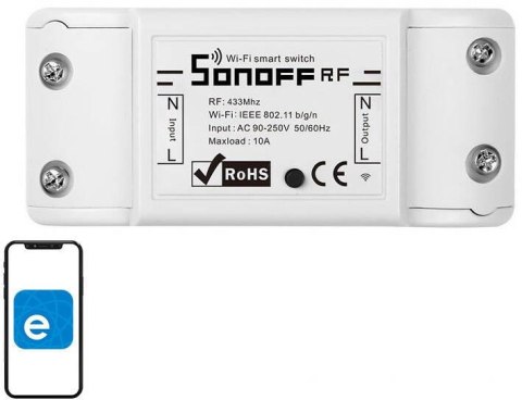 Inteligentny przełącznik WiFi + RF 433 Sonoff RF R2