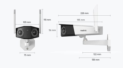 Kamera IP Reolink DUO WiFi z podwójnym obiektywem 4MP