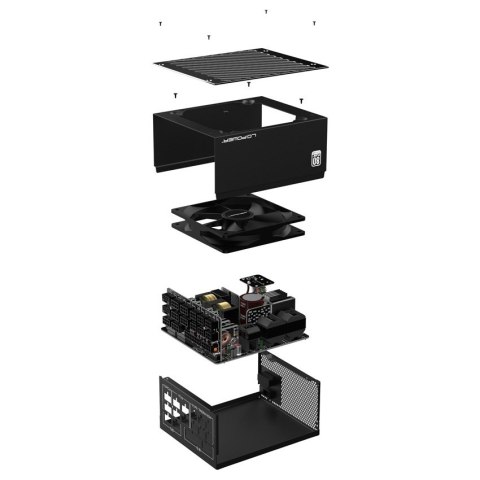 LC-Power LC1000P V3.0 moduł zasilaczy 1000 W 20+4 pin ATX ATX Czarny