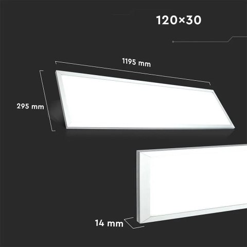 Panel LED V-TAC VT-12031 29W 1200x300 137Lm/W 6400K 3960lm (SKU 216258) Biały