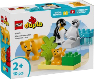 LEGO DUPLO Rodziny dzikich zwierząt: pingwiny i lwy 10442