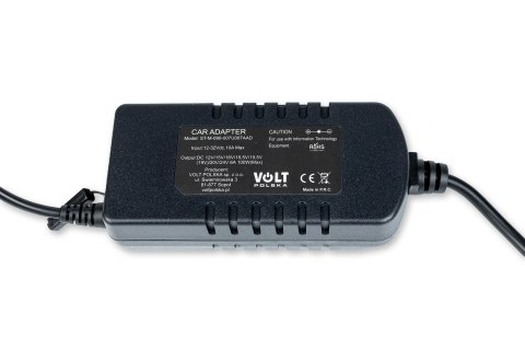 Zasilacz samochodowy do laptopa TIR 100W 12-24V (wtyk zapalniczka)