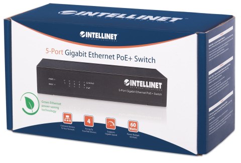 INTELLINET SWITCH GIGA 5X POE+ DESKTOP 561228