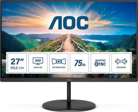 AOC V4 Q27V4EA LED display 68,6 cm (27") 2560 x 1440 px 2K Ultra HD Czarny