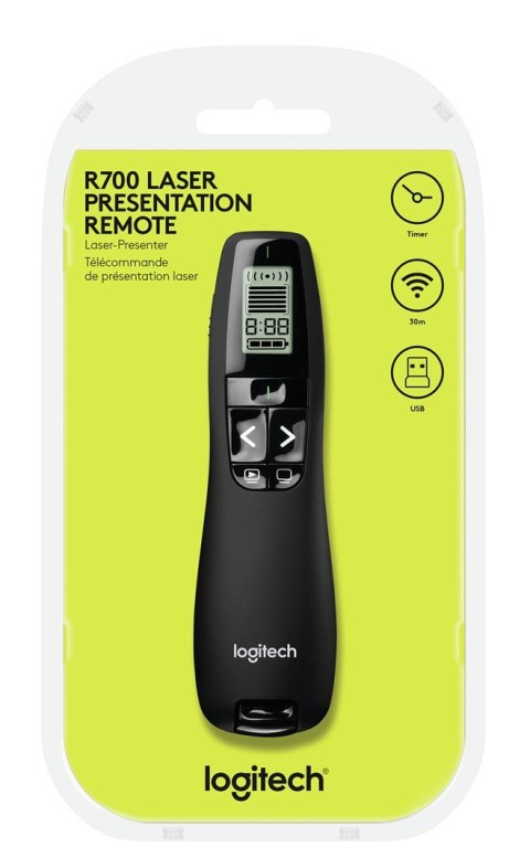 Logitech Professional Presenter R700 pilot bezprzewodowy RF Czarny