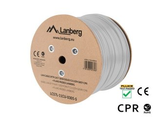 LANBERG KABEL SFTP KAT. 7 305M DRUT CU LSZH SZARY CPR+FLUKE PASSED