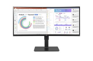 LG 34BQ77QC-B monitor komputerowy 86,4 cm (34") 3440 x 1440 px UltraWide Dual Quad HD LCD Czarny