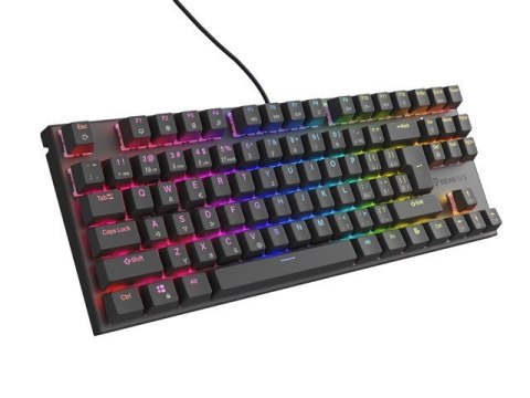 KLAWIATURA DLA GRACZY GENESIS THOR 303 TKL CZ/SK PODŚWIETLENIE RGB MECHANICZNA SILENT SWITCH CZARNA