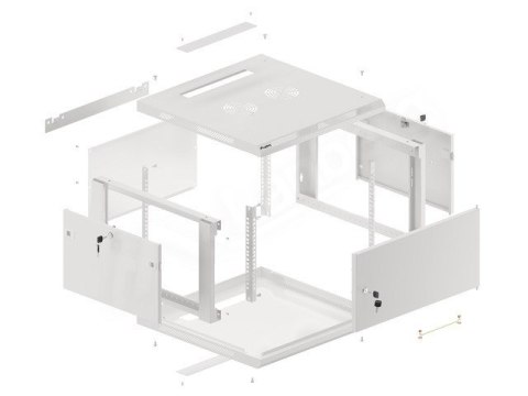 LANBERG SZAFA WISZĄCA RACK 19" 6U 600X600 SZARA