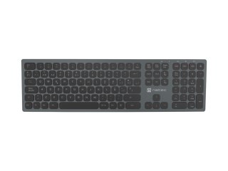 NATEC NKL-1830 klawiatura Uniwersalne RF Wireless + Bluetooth QWERTY Hiszpański Czarny, Szary