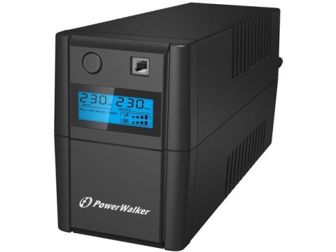 PowerWalker VI 650 SHL FR Technologia line-interactive 0,65 kVA 360 W 2 x gniazdo sieciowe