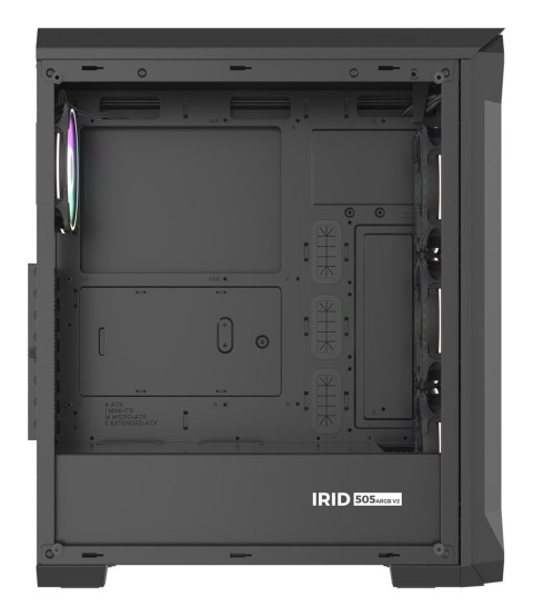 Obudowa NATEC Genesis Irid 505 ARGB NPC-1518 (ATX. Micro ATX. Mini ITX; kolor czarny)