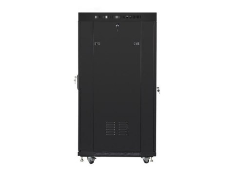 LANBERG SZAFA STOJĄCA RACK 19" 27U 600X800 DRZWI SZKLANE LCD CZARNA FF01-6827-12BL (FLAT PACK)