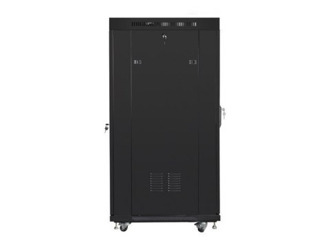 LANBERG SZAFA STOJĄCA RACK 19" 27U 600X800 DRZWI SZKLANE LCD CZARNA FF01-6827-12BL (FLAT PACK)