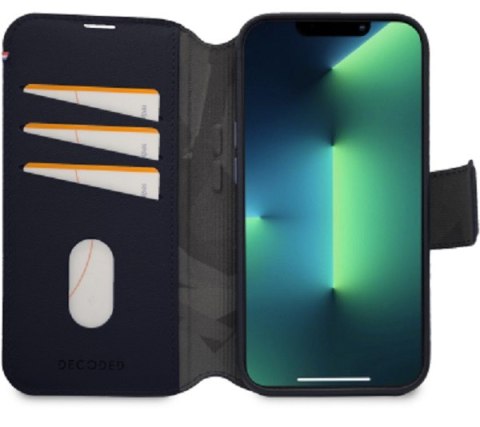 Decoded Detachable Wallet - skórzana obudowa ochronna do iPhone 14 Pro kompatybilna z MagSafe (navy)