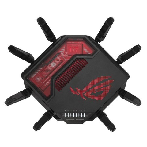 ASUS ROG Rapture GT-BE19000 router bezprzewodowy Multi-Gigabit Ethernet Trójpasmowy (2,4 GHz / 5 GHz / 6 GHz) Czarny, Czerwony