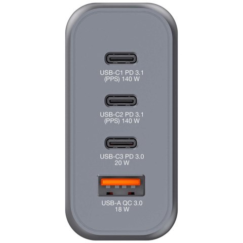 Verbatim GaN charger 140W, 1x USB-A, 3x USB-C