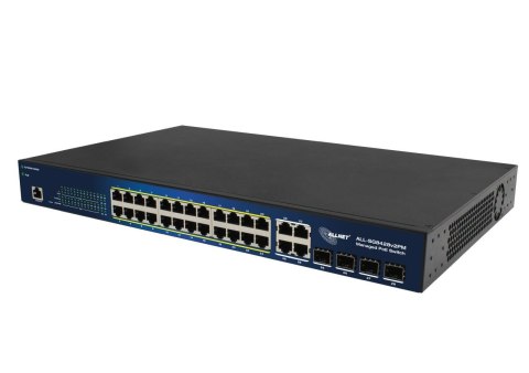 ALLNET Switch smart managed Layer2 24 Port• PoE Budget 370W• 24x at• 4x SFP• 19""• - Switch - 56 Gbps