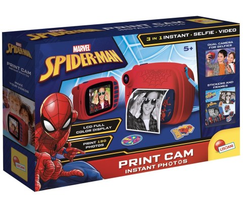 PROMO Aparat fotograficzny natychmiastowe zdjęcia 3w1 PRINT CAM Spiderman 104024 LISCIANI