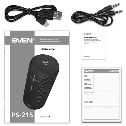 SVEN PS-215 BLACK głośnik bluetooth