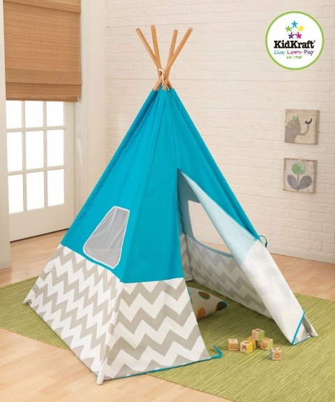 PROMO KidKraft Namiot Tipi niebieski 000972 122 x 122 x 163 (cm)