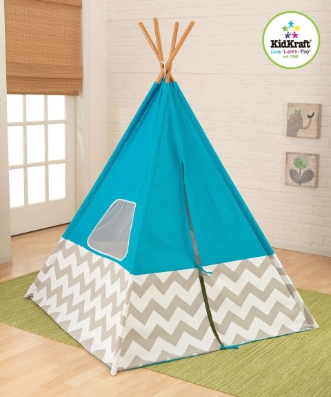 PROMO KidKraft Namiot Tipi niebieski 000972 122 x 122 x 163 (cm)