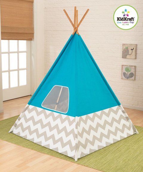 PROMO KidKraft Namiot Tipi niebieski 000972 122 x 122 x 163 (cm)