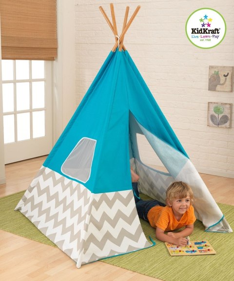 PROMO KidKraft Namiot Tipi niebieski 000972 122 x 122 x 163 (cm)