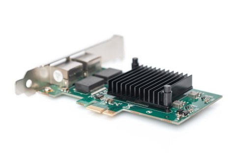 DIGITUS KARTA SIECIOWA PCIE PRZEWODOWA 2X RJ45 GIGABIT 10/100/1000MBPS LOW PROFILE DN-10132