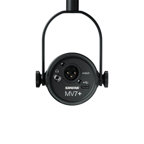 Shure MV7+-K - Mikrofon lektorski/wokalny ze złączem XLR/USB-C Czarny