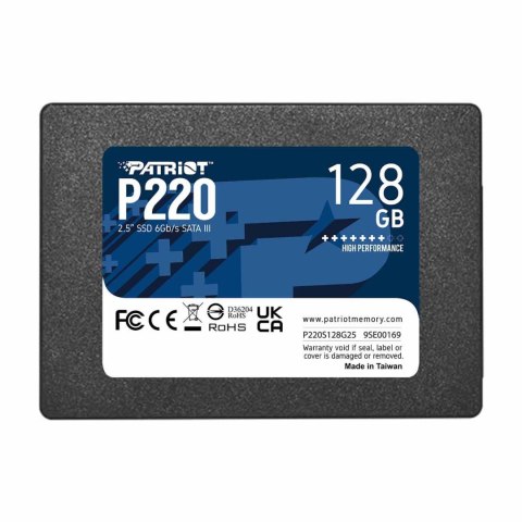 Dysk SSD Patriot P220 128GB 2.5" SATA3 (550/480 MB/s) 7mm