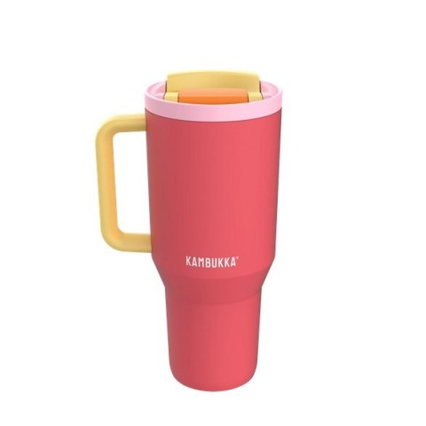 Kubek termiczny z teleskopową słomką Kambukka Rio Tumbler 950ml Pink Papaya