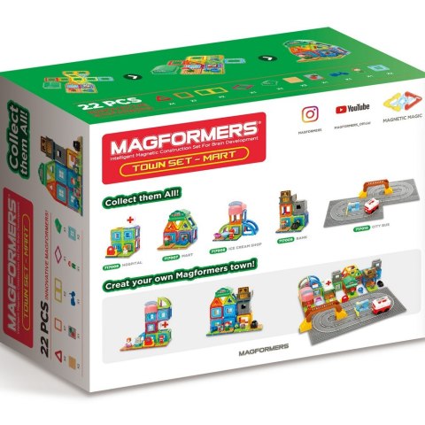 MAGFORMERS Town Set - Supermarket 22 elementy 717007