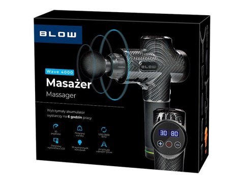 BLOW PISTOLET DO MASAŻU MASAŻER WAVE 4000 BLACK