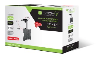 Techly ICA-CPLB 222 uchwyt do telewizorów 94cm (37") Czarny, Srebrny