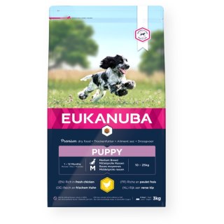 EUKANUBA Growing Puppy Medium Breed - sucha karma dla szczeniąt średnich ras - 3 kg