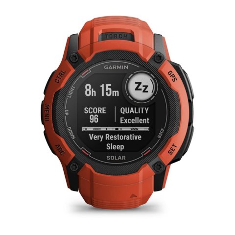 Zegarek sportowy Garmin Instinct 2X SOLAR Czerwony