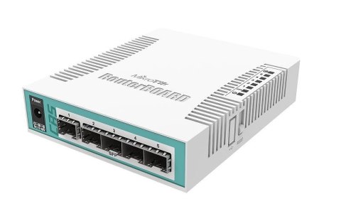 Mikrotik CRS106-1C-5S łącza sieciowe Gigabit Ethernet (10/100/1000) Obsługa PoE Biały