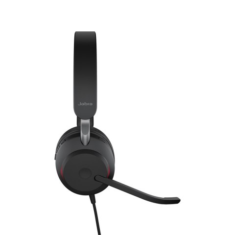 Jabra Evolve2 40 SE Zestaw słuchawkowy Przewodowa Opaska na głowę Połączenia/muzyka USB Type-C Czarny