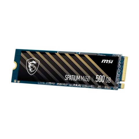 Dysk SSD MSI SPATIUM M450 NVMe 500 GB Spatium (M.2 2280″ /500 GB /NVMe /3600MB/s /2300MB/s)