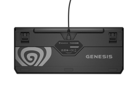 GENESIS Thor 230 TKL klawiatura Gaming USB + RF Wireless + Bluetooth QWERTY Czarny, Szary, Pomarańczowy