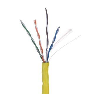 LANBERG KABEL UTP 1GB/S 305M DRUT CCA ŻÓŁTY