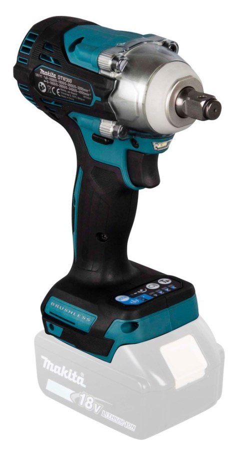 Makita DTW300Z wkrętak zasilany/zakrętark udarowy 3200 RPM Czarny, Niebieski