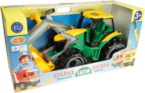 Traktor spych + koparka LENA 02080 zielony