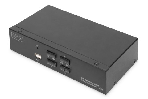 DIGITUS PRZEŁĄCZNIK KVM 4 PORTOWY HDMI, 4K 30HZ DS-12880