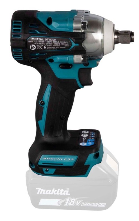 Makita DTW300Z wkrętak zasilany/zakrętark udarowy 3200 RPM Czarny, Niebieski